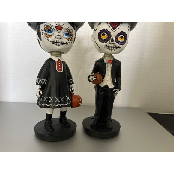 Debi Lily Day of the Dead Wobble Bobble Head Halloween Couple - Picture 3 of 7